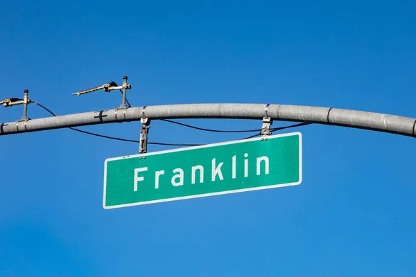 Straatnaam Franklin San Francisco Verenigde Staten — Stockfoto