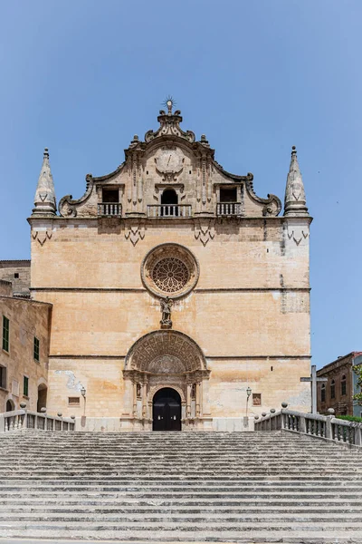 Spanya Nın Mallorca Adasındaki Eski Spanyol Kasabası Felanitx Teki Kilise — Stok fotoğraf