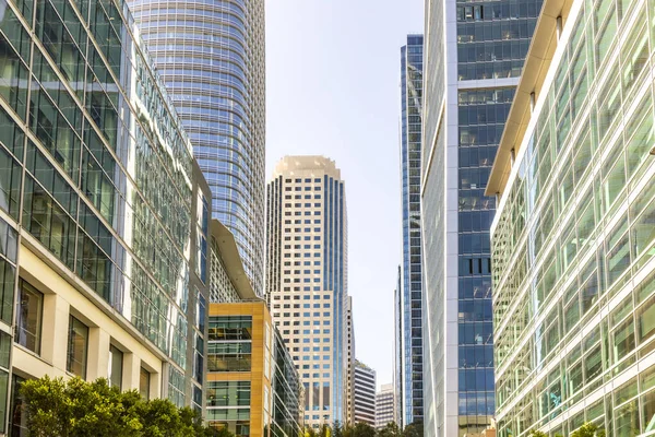 Perspective Skyscraper Financial District Downtown San Francisco Usa — Stockfoto