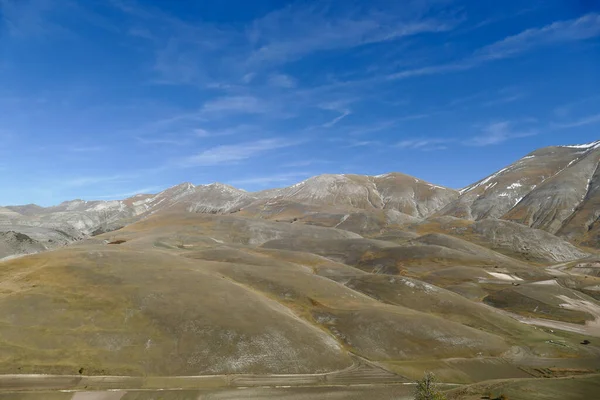 Nationalpark Der Sibillinischen Berge Felder Castelluccio Norcia Umbrien Italien — Stockfoto