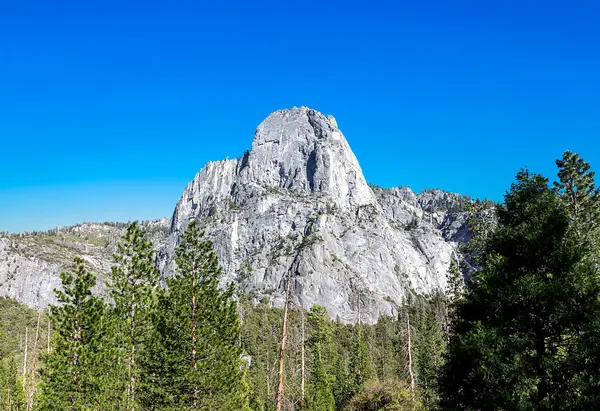 Scenic View Yosemite Valley Clear Blue Sky — Stockfoto
