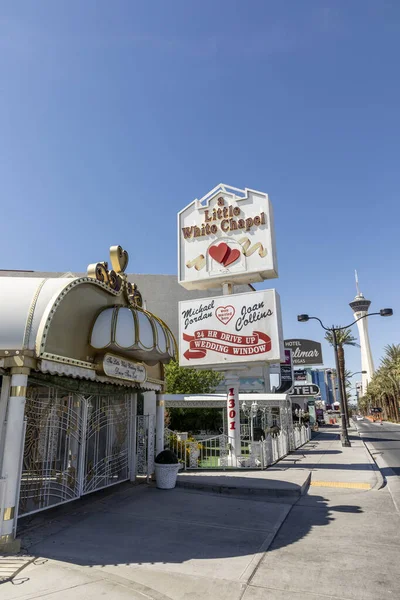 Las Vegas Usa May 2022 Little White Wedding Chapel Las — ストック写真