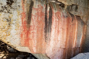 rock paintings at Three Rivers Petroglyph Site, USA