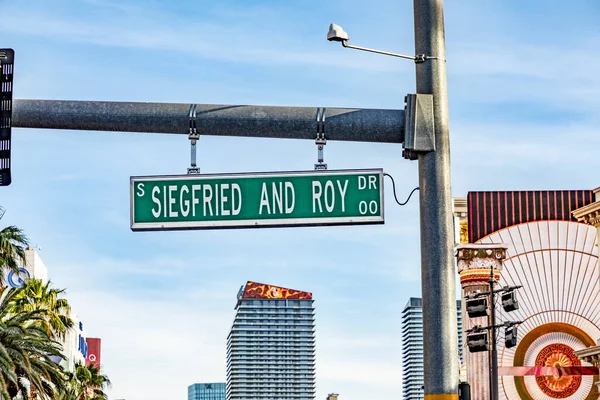 Las Vegas Usa May 2022 Street Name Siegfried Roy Las — стоковое фото