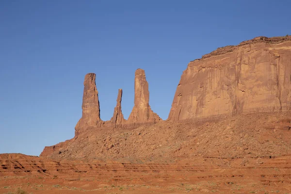 Drie Zusters Rotsformatie Monument Valley Navajo Tribal Park — Stockfoto
