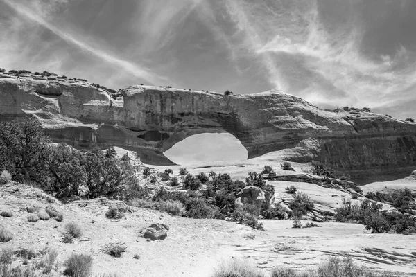 Wilson Arch Semi Desert Landscape Moab Utah — Photo