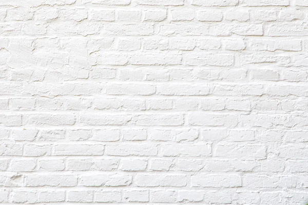 Wzór Biały Cegła Pomalowana Ściana — Zdjęcie stockowe