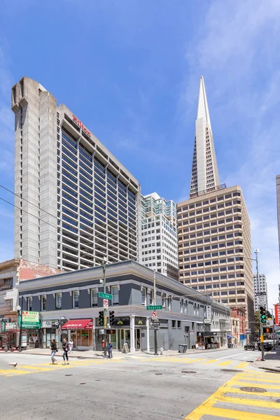 San Francisco Usa May 2022 Panoramic Perspective Skyscraper Downtown Financial — Stock fotografie