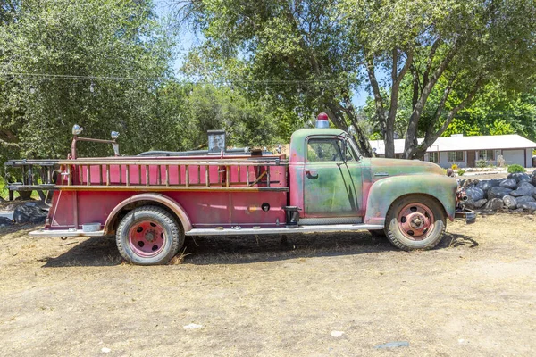 Three Rivers Usa May 2022 Old Vintage Dirty Fire Engine — Foto Stock