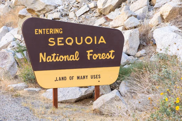 Bakersfield Usa May 2022 Entrance Sign Sequoia National Forest Bakersfield — Zdjęcie stockowe