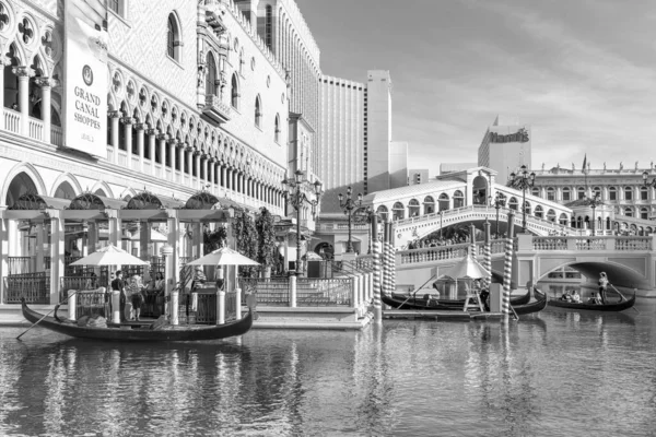 Las Vegas Eua Maio 2022 Gôndola Com Turistas Venetian Resort — Fotografia de Stock