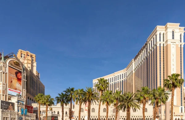 Лас Вегас Сша Травня 2022 Вигляд Венеціанського Готелю Казино Пальмами — стокове фото