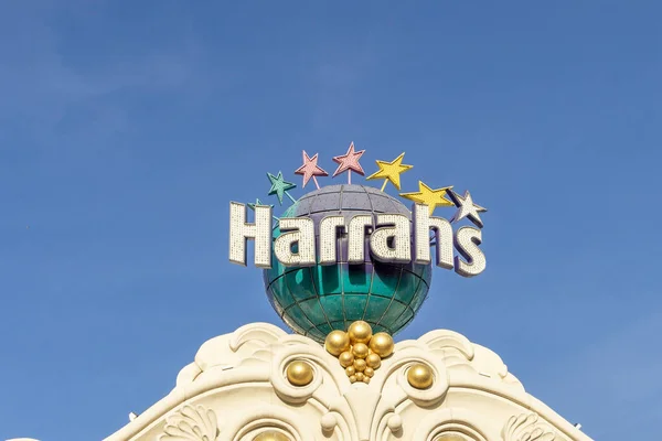 Las Vegas Usa May 2022 Harrah Hotel Casino Resort Sign — Stock Photo, Image