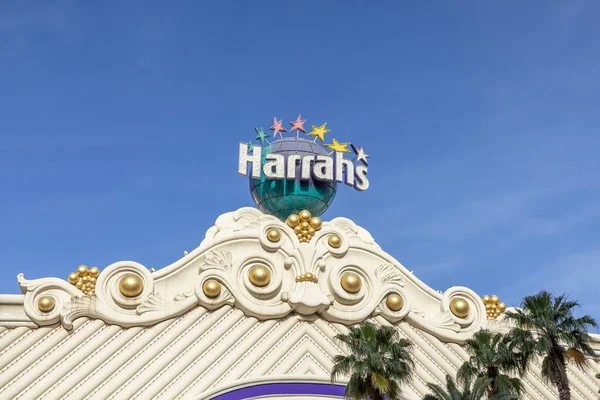 Las Vegas Usa May 2022 Harrah Hotel Casino Resort Sign — Zdjęcie stockowe