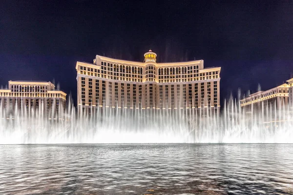 Las Vegas Nevada Usa May 2022 Fountains Bellagio Night Feature — Zdjęcie stockowe