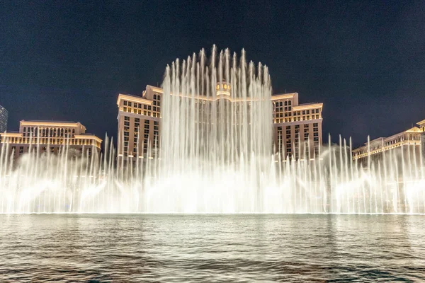 Las Vegas Nevada Usa May 2022 Fountains Bellagio Night Feature — Zdjęcie stockowe