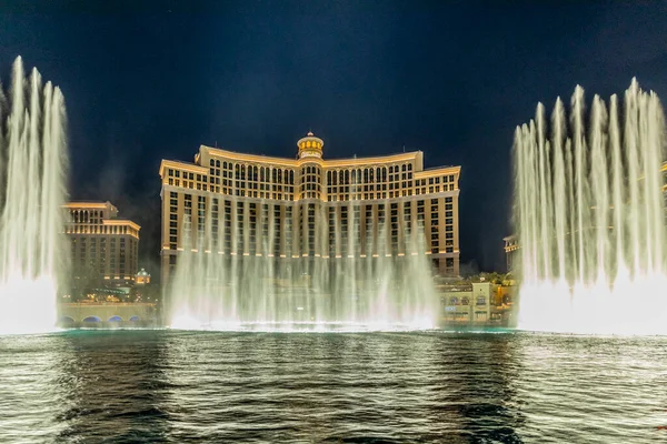 Las Vegas Nevada Usa May 2022 Fountains Bellagio Night Feature — Zdjęcie stockowe
