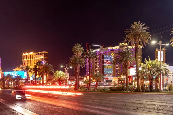 Лас Вегас Сша Травня 2022 Автомобілі Вночі Лас Вегас Стріп — стокове фото