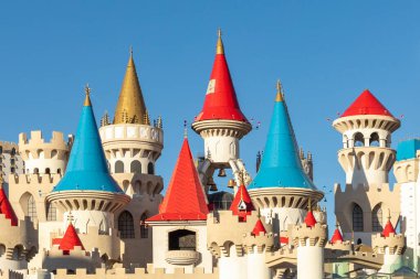 Las Vegas, USA - May 25, 2022: Excalibur Hotel and Casino in Las Vegas, Nevada. Its owner - MGM Resorts reported strong net revenue gain of 43 percent to  USD 2.23 billion in third quarter 2011.