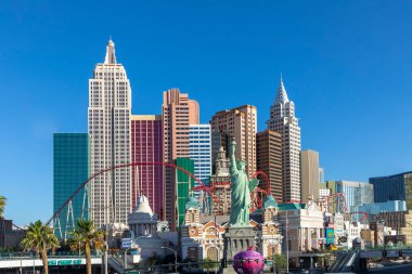 Las Vegas, ABD - 25 Mayıs 2022 Las Vegas, Nevada, ABD 'deki New York Otel ve Kumarhanesi