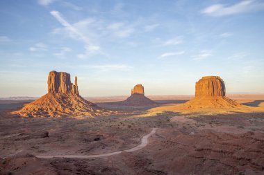 sunrise at west mitten butte in the monument valley, Utah, USA