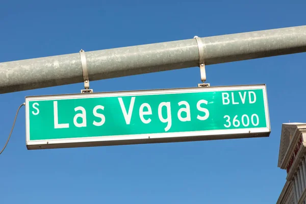 Street Name Las Vegas Strip Downtown Las Vegas Usa — Foto Stock