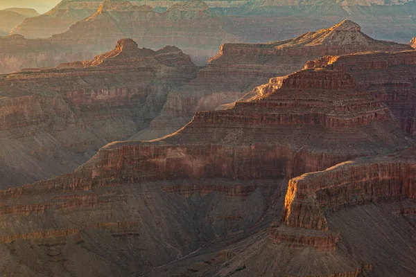 Vista Panorámica Del Atardecer Del Gran Cañón Arizona — Foto de Stock