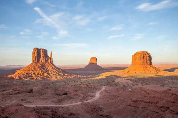 sunrise at west mitten butte in the monument valley, Utah, USA