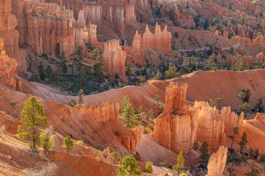 scenic view to the hoodoos in the Bryce Canyon national Park, Utah, USA clipart