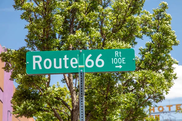 Route Green Street Name Signage Usa — Stock Photo, Image