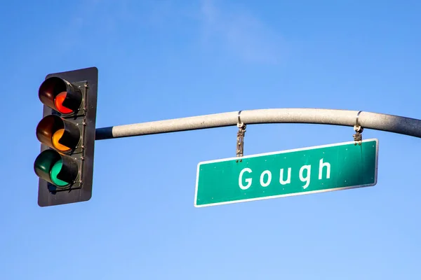 Street Sign Gough Green San Francisco Usa — Stock Photo, Image