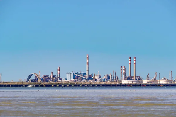 Oil Refinery Bay Venice Italy — Stock fotografie