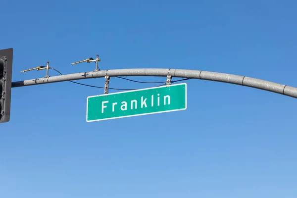 Straatnaam Franklin San Francisco Verenigde Staten — Stockfoto