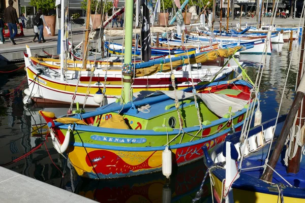 Sanary Sur Mer Francie Listopadu 2021 Malebný Pohled Přístav Barevnými — Stock fotografie