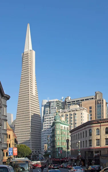 San Francisco Usa Mai 2022 Alter Kupfergrüner Columbus Turm Auch — Stockfoto