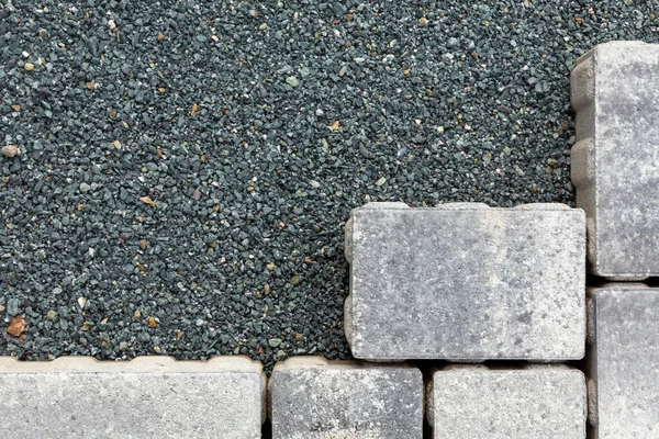 灰色の舗装用の石のパターンです — ストック写真