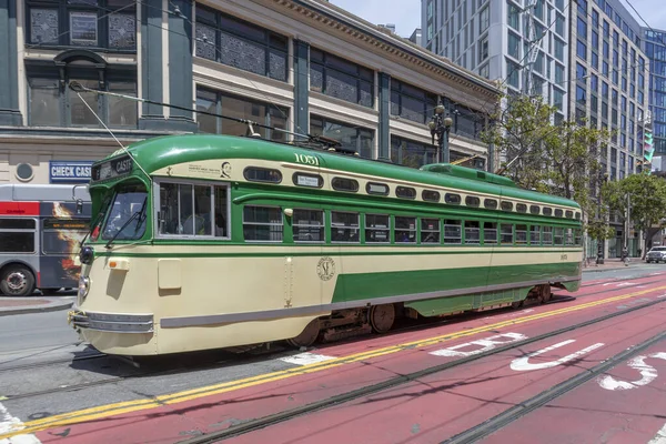 San Francisco Usa Czerwca 2022 Zabytkowy Tramwaj Line Antique Pcc — Zdjęcie stockowe