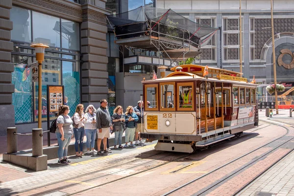 San Francisco Eua Junho 2022 Histórico Cable Car Powell Hyde — Fotografia de Stock