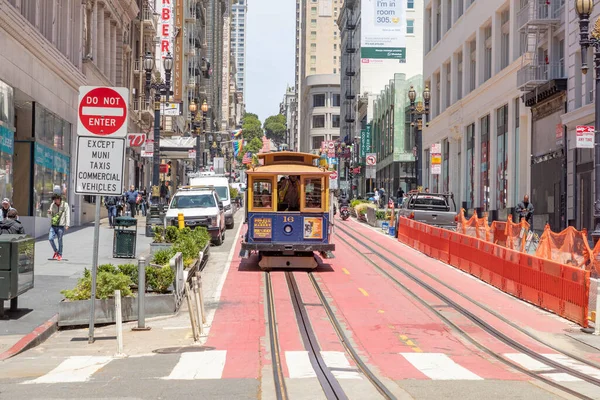 San Francisco Usa Juni 2022 Historische Seilbahn Powell Hyde Line — Stockfoto