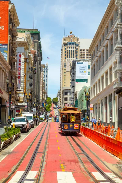 San Francisco Usa Giugno 2022 Storica Cable Car Powell Hyde — Foto Stock