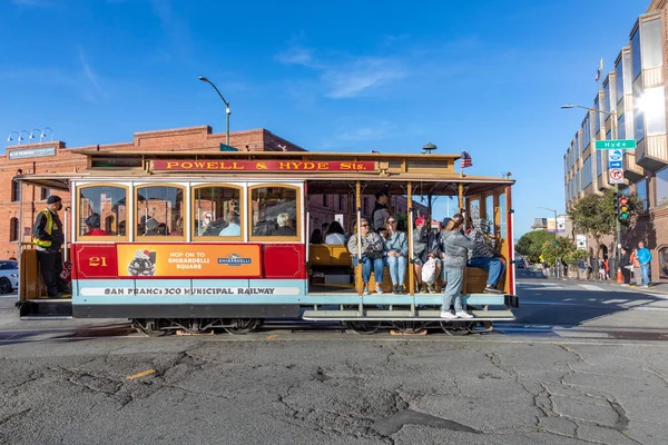 San Francisco Usa Czerwca 2022 Historyczna Kolejka Linowa Powell Hyde — Zdjęcie stockowe