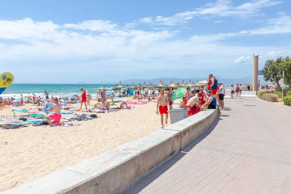 Palma Mallorca Spain June 2022 Beach Gate Promenade Palma Mallorca — Stock Photo, Image