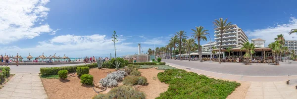 Пальма Мальорка Іспанія Червня 2022 Пляж Біля Воріт Променадою Пальмі — стокове фото
