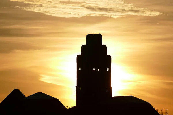 Hochzeitsturm Darmstadt Mathildenhöhe Deutschland Sonnenuntergang — Stockfoto