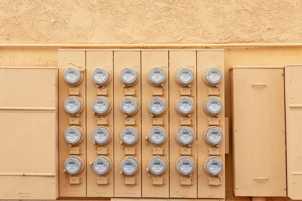 Las Vegas Usa March 2019 Electricity Meters Appartment Building Las — Stock Photo, Image