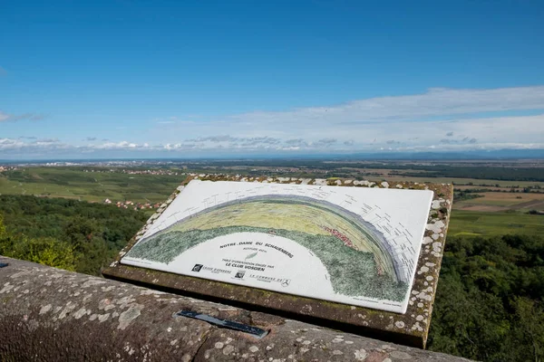 Pfaffenheim Francie Října 2021 Scenic View Notre Dame Schauenberg Alsace — Stock fotografie