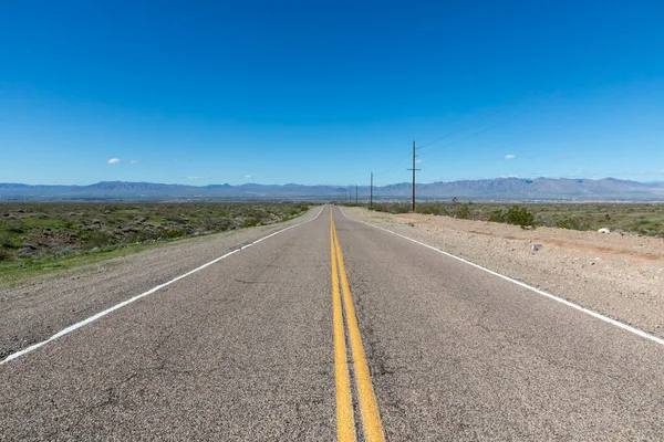 Straight Road Arizona — Stock Photo, Image