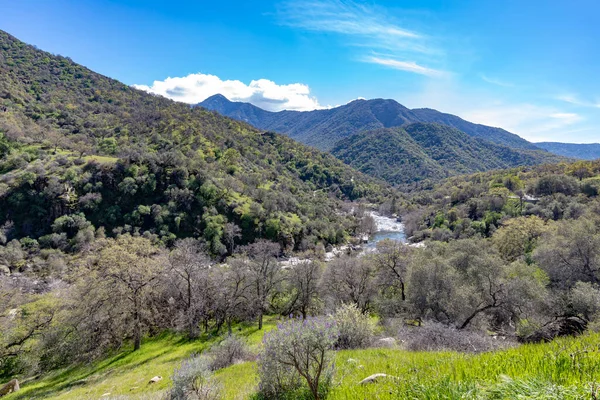 Scenic Landscape Village Three Rivers View Middle Fork Kaweah River — Stock Photo, Image