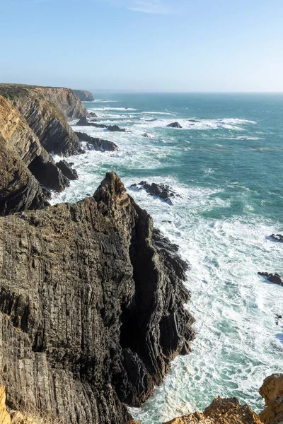 Paisagem Costeira Pitoresca São Teotonio Algarve Portugal — Fotografia de Stock