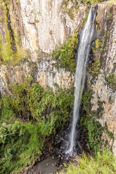 Avencal Waterfall Vertical Rock Wall Urubici Southern Brazil — Stock Photo, Image